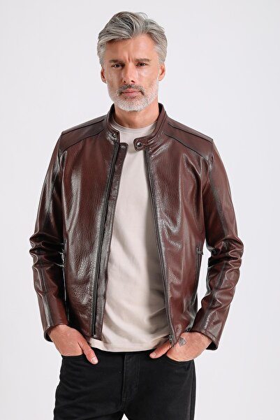 MQ Leather سترة جلدية للرجال من ماروكين لیدر ألبرتي