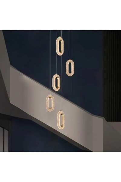 KARAZ Golden Pentagon Pendant Light