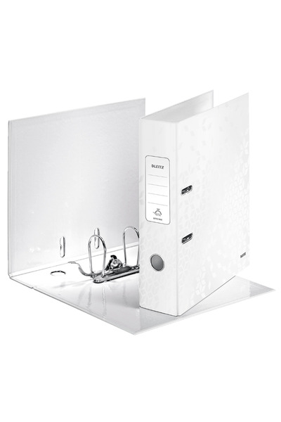 Leitz Biblioraft 180° WOW laminated cardboard A4 52 mm white