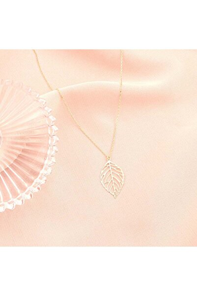 Bijuteria SORELLY 14k Gold Chain Elegant Leaf