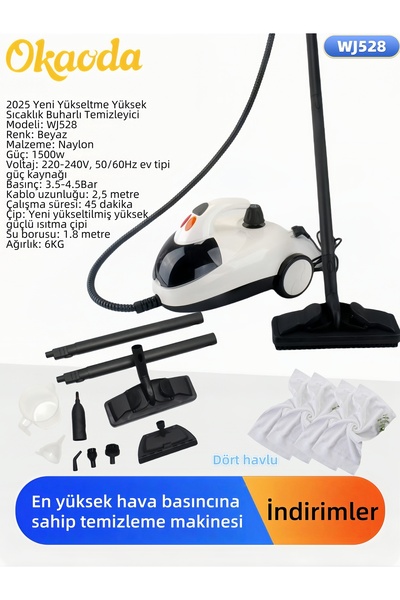 okaoda Buharlı Temizlik Makinesi Halı, Koltuk, Fayans ,Cam ,Zemin Çok Amaçlı ...