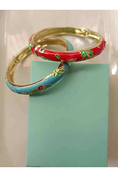 Kudi مشبك فولاذي مينا للنساء (قطعتان)