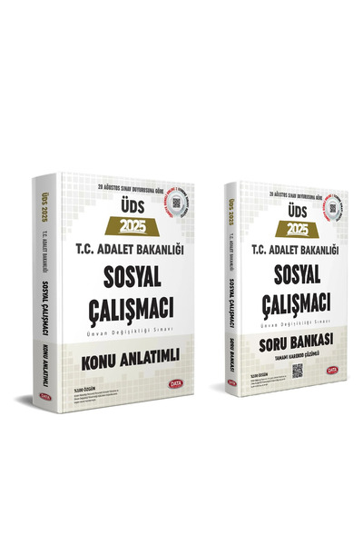 Data Yayınları Adalet Bakanlığı ÜDS Sosyal Çalışmacı Konu AnlatımlıSoru Banka...