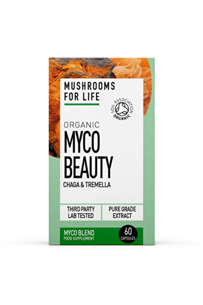 MushroomsForLife Myco Beauty Chaga si Tremella 800 mg Pure Grade Extracts (60...
