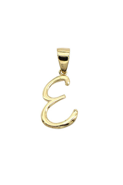 Bijuteria SORELLY 14k Gold Pendant Initial E