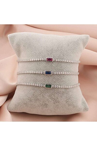 Bijuteria SORELLY Bratara Argint Tennis cu Piatra Colorata Roz