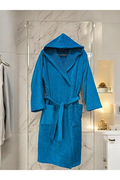 MYSOFTHOME Bathrobe Velvet Hooded 100% Cotton