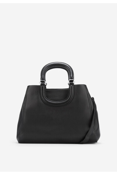 B T Shoes Černá rukojeť kabelky Fabia V2