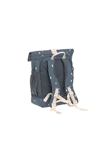 Lassig Rucsac mini Rolltop Happy Prints, albastru de la miezul nopții