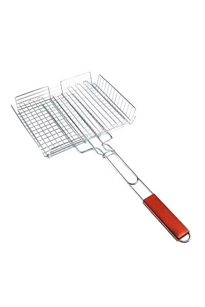 Bisbell Portable BBQ Grill Basket, Steel Barbecue Grilling Basket,32X26Cm,BB3526