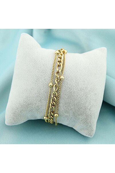 Bijuteria SORELLY Bratara Placata cu Aur Layered Cuban