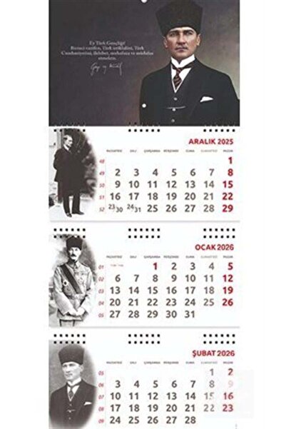 Halk Kitabevi 2026 Atatürk Gemici Duvar Takvimi - Gazi