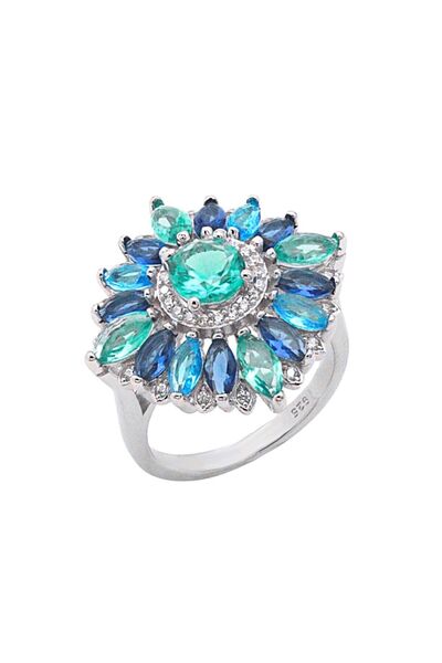 Bijuteria SORELLY Inel Argint Royal Blue Flower 12