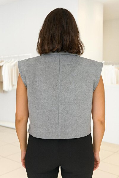Hayalet New Season Short Cashmere Vest with Pockets