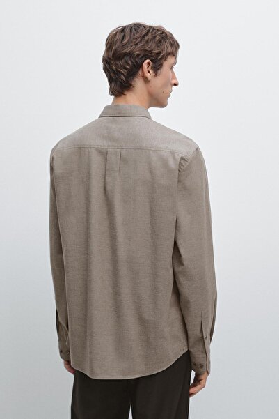 Massimo Dutti Yumuşak regular fit melanj gömlek