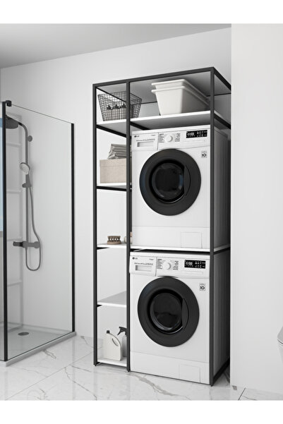 DEPODANDİREKT Çamaşır Makinesi ve Kurutma Makinesi Bölmeleri Banyo Dolabı, 7 ...