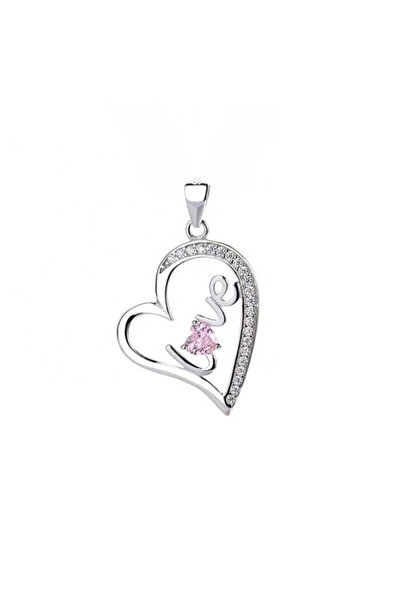 delis Pandantiv argint 925, JW1593, model inima, placat cu rodiu