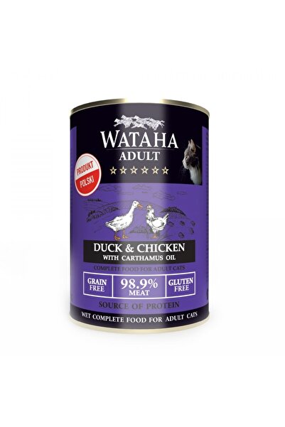 Wataha Conserva HUNT Pentru Pisica Adult, 98.9% Carne, Cu Rata Si Pui, 400g