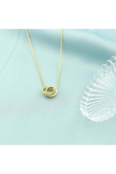 Bijuteria SORELLY Lant Argint Placat cu Aur Cercuri Interconectate