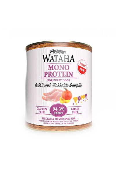 Wataha Conserva MONO PROTEIN Puppy, 94, 3% Carne, Cu Iepure, Mar Si Dovleac H...