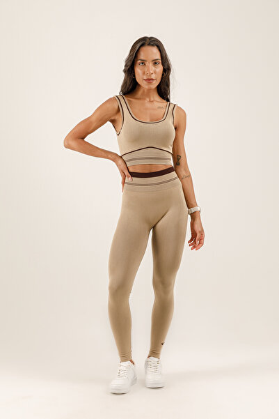 PAW Pivot Athletic Wears PAW ESPRESSO Essence Set-/Seamless Toparlayıcı Yükse...