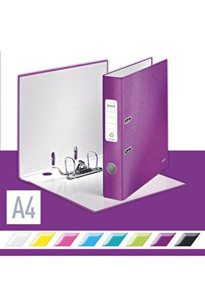 Leitz Biblioraft 180° WOW laminated cardboard A4 52 mm purple