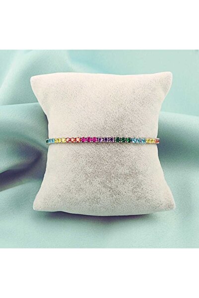 Bijuteria SORELLY Bratara Argint Tennis cu Pietre Multicolore 3mm 19 cm