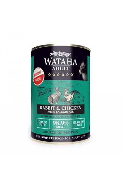 Wataha Conserva HUNT Pentru Pisica Adult, 98.9% Carne, Cu Iepure Si Pui, 400g