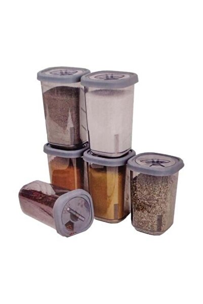 İşte Evim مجموعة بهارات فيوليت مكونة من 6 قطع مع غطاء دوار 0428