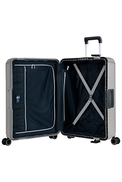 eminent Vertica Hard Case Travel Bag Large Luggage Trolley Lightweight Suitcase With Tsa Lock B0006 Grey