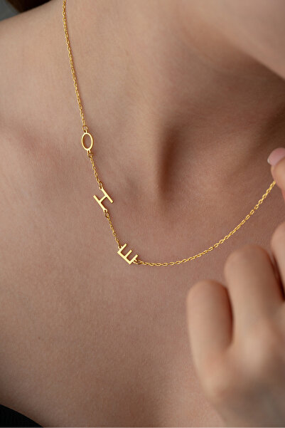Silvano Jewelry 925 Ayar Gümüş Kişiye Özel Harf Kolye