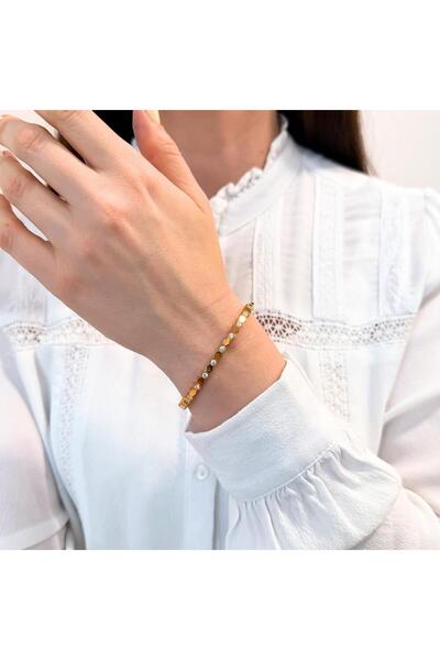 Bijuteria SORELLY Bratara Fixa Argint Placat cu Aur Roz Geometric Shine