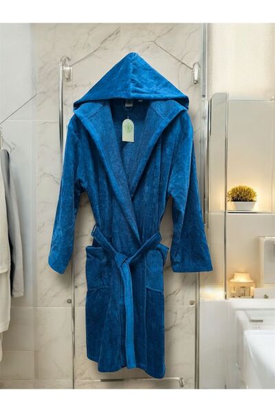 MYSOFTHOME Bathrobe Velvet Hooded 100% Cotton