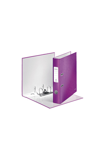 Leitz Biblioraft 180° WOW laminated cardboard A4 52 mm purple