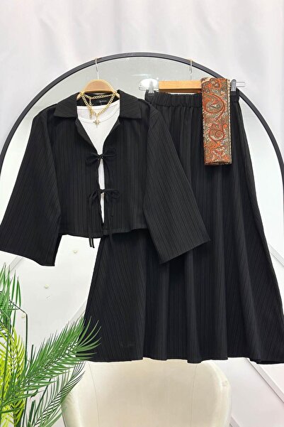 VOLT CLOTHİNG Merve Skirt Jacket Double Set