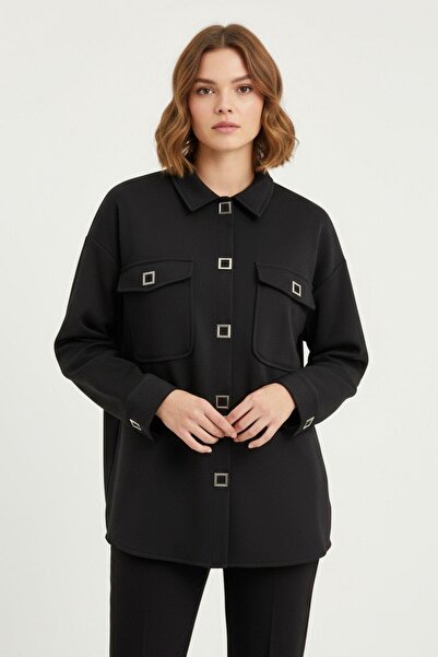 Rays 8130A Snap Detail Shirt Black