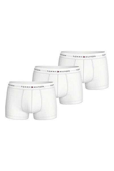 Tommy Hilfiger , Set de boxeri cu banda logo in talie - 3 perechi, Alb, L