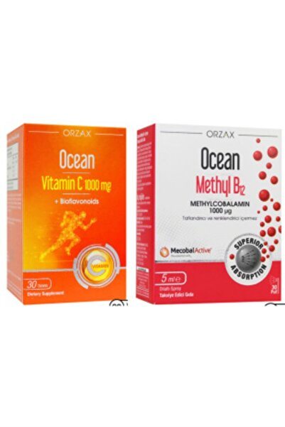 Ocean Vitamin C 1000mg 30 Tablet + Methyl B12 1000mcg 5 Ml