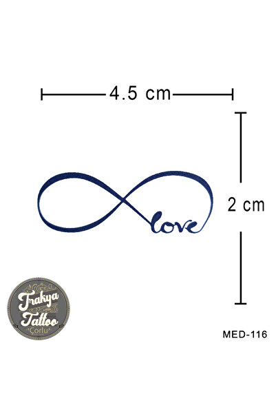 Trakya Tattoo Yarı Kalıcı Dövme Sonsuzluk İşareti Geçici Dövme MED-116