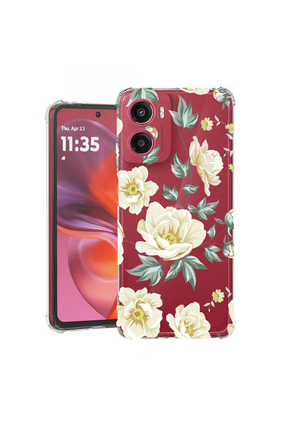 bestcase Carcasă spate antișoc pentru Motorola Moto G05, flori, 1926357 AS 126