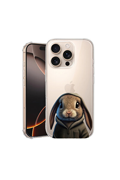 bestcase Αντικραδασμική θήκη πλάτης για Apple iPhone 16 Pro, Sweet Rabbit, AS...