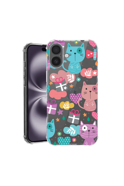 bestcase Carcasă spate antișoc pentru Apple iPhone 16 Plus, Lovely Cat, AS 41