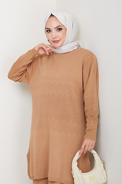 KAYA BUTİK تونيك تريكو بتفاصيل لامعة