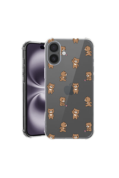 bestcase Αντικραδασμική θήκη πλάτης για Apple iPhone 16 Plus, σχέδιο αρκουδάκ...