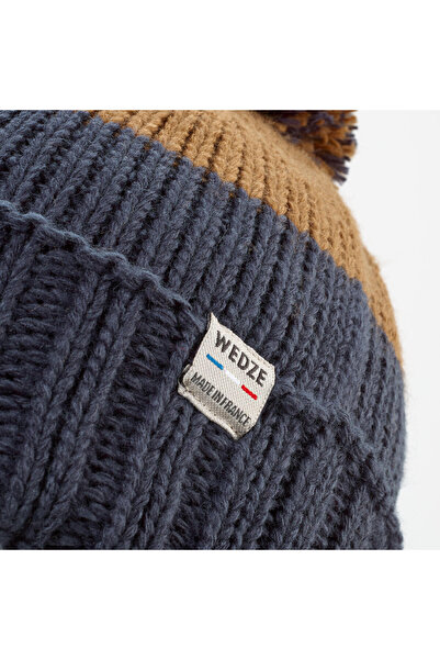 Decathlon Wedze Kids Ski Hat - Brown/Blue - Grand Nord 500