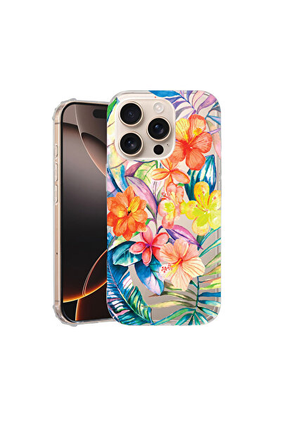 bestcase Carcasă spate antișoc pentru Apple iPhone 16 Pro, model floral, AS 498