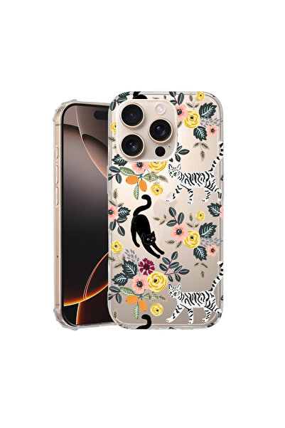 bestcase Carcasă spate antișoc pentru Apple iPhone 16 Pro Max, model pisică, ...