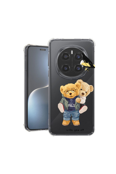 bestcase Αντικραδασμική θήκη πίσω για Honor Magic7 Pro, αρκουδάκι που σηκώνει...