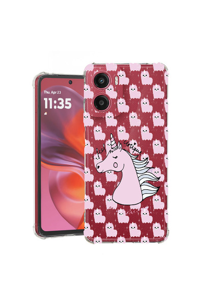 bestcase Carcasă spate antișoc pentru Motorola Moto E15, Unicorn - I Feel Uni...