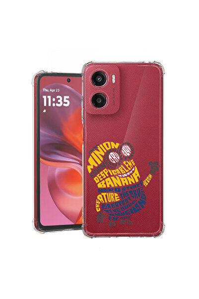 bestcase Carcasă spate antișoc pentru Motorola Moto E15, Calligraphy Minion, ...